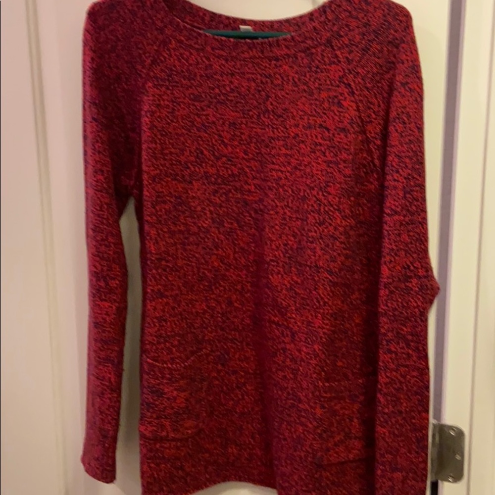 Gap red speckled sweater sz M